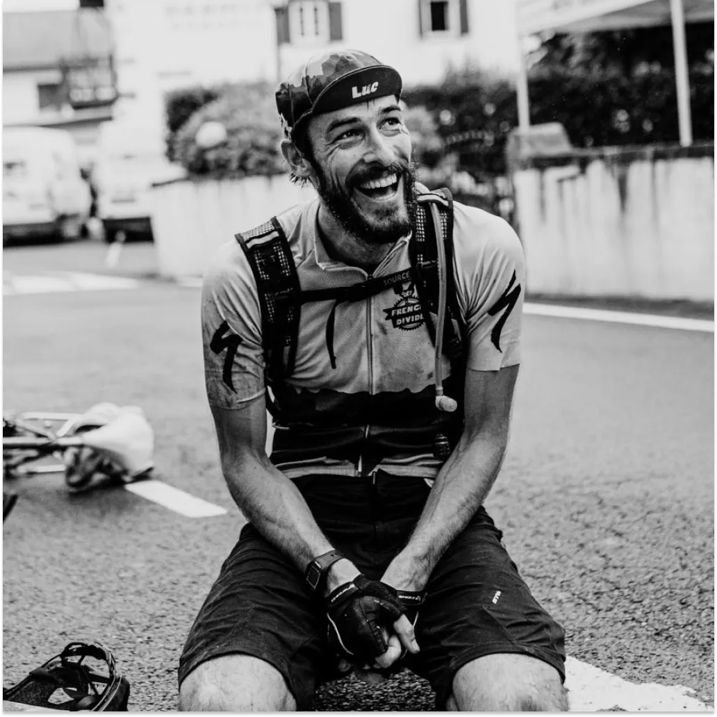 Athlete on endurance event finish 
