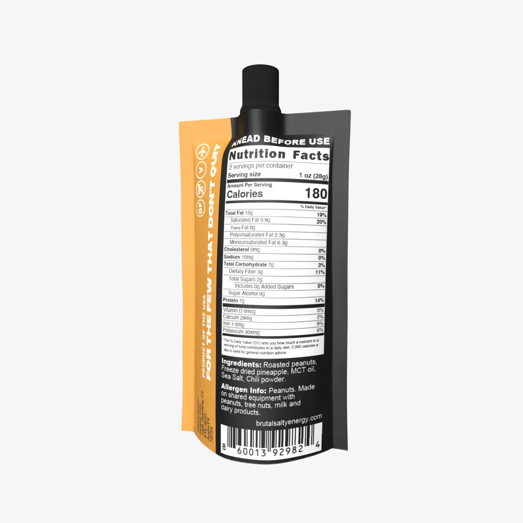 Spicy Endurance fuel  2oz back 